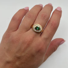 14K GOLD DIAMOND TOURMALINE ALLISON RING