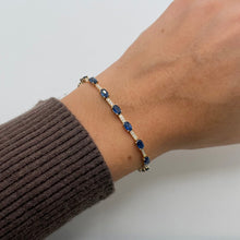 14K GOLD DIAMOND SAPPHIRE RAQUEL BRACELET