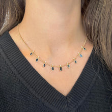 14K GOLD DIAMOND SAPPHIRE CHARISSE NECKLACE