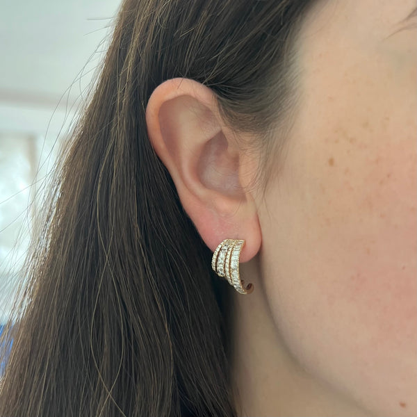 14K GOLD DIAMOND CALLIE EARRINGS