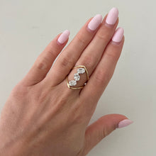 14K GOLD DIAMOND FAY RING