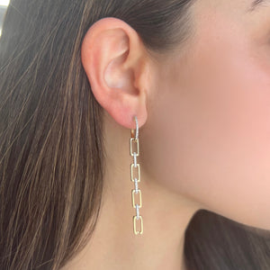 14K GOLD DIAMOND ELLE EARRINGS