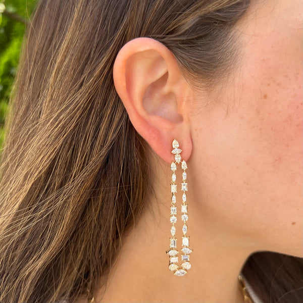 14K GOLD DIAMOND ALLISON EARRINGS