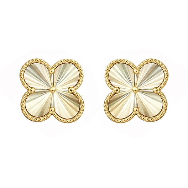 14K GOLD XL CARLIE CLOVER STUDS