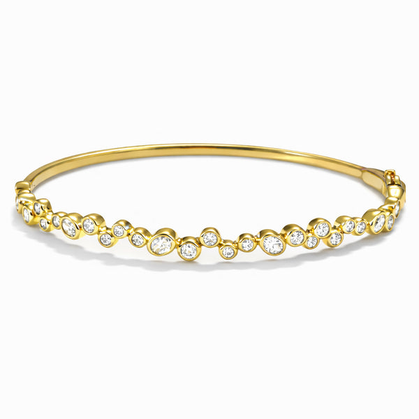 14K GOLD DIAMOND LIZA BANGLE