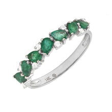 14K GOLD DIAMOND EMERALD KATE RING