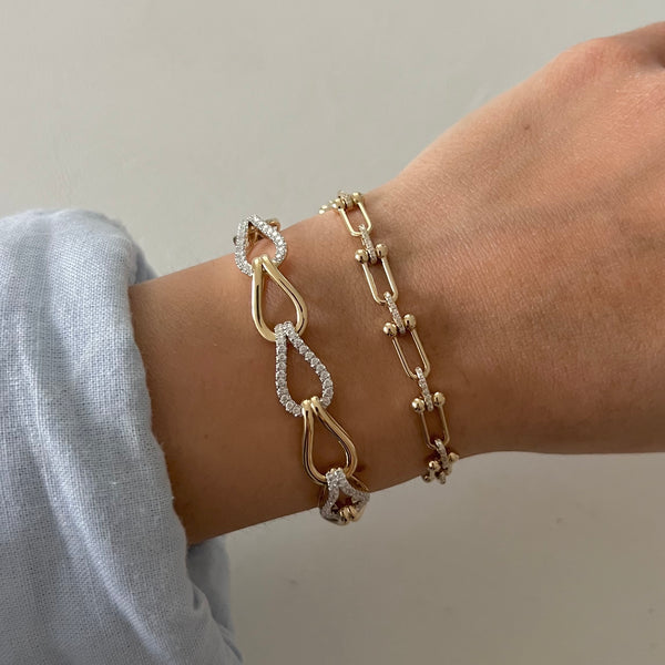 14K GOLD DIAMOND TESS BRACELET