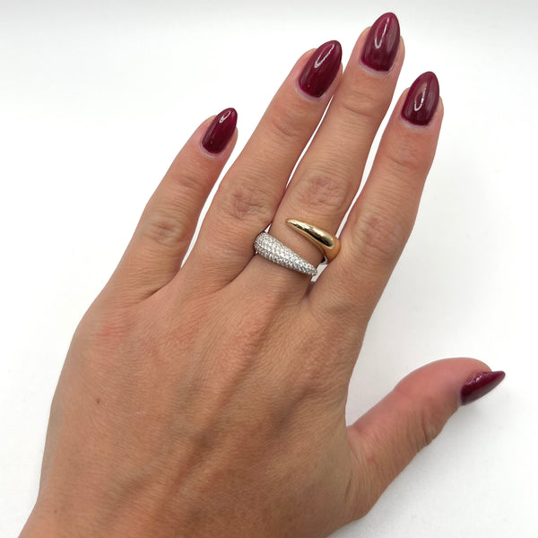 14K TWO-TONE GOLD DIAMOND MISSY RING