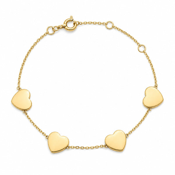 14K GOLD CLARA HEART BRACELET