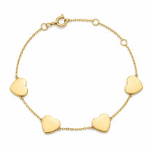 14K GOLD CLARA HEART BRACELET