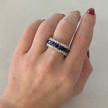 14K GOLD DIAMOND SAPPHIRE REMY RING