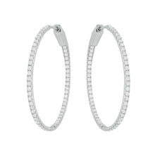 14K GOLD DIAMOND 1.25" EVA HOOPS