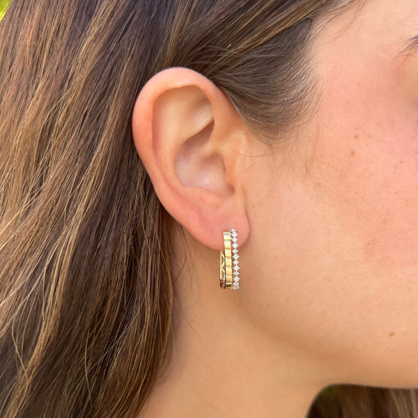 14K GOLD DIAMOND NINA HUGGIES