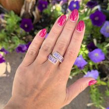 14K GOLD DIAMOND PINK SAPPHIRE RILEY RING