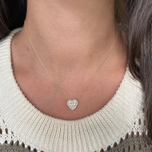 14K GOLD DIAMOND MEG HEART NECKLACE