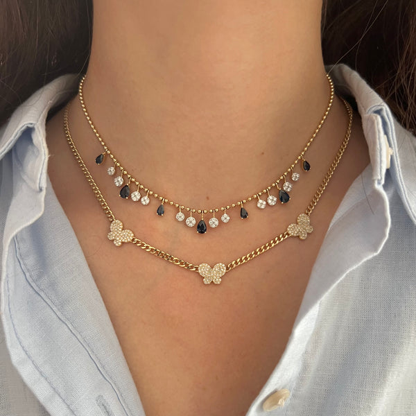 14K GOLD DIAMOND COREY BUTTERFLY NECKLACE