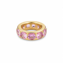14K GOLD PINK SAPPHIRE ETERNITY BEAD