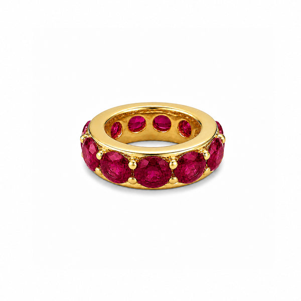 14K GOLD RUBY ETERNITY BEAD