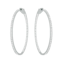 14K GOLD DIAMOND 1.5" KEKE HOOPS