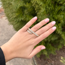 14K GOLD DIAMOND LAUREN DOUBLE FINGER RING