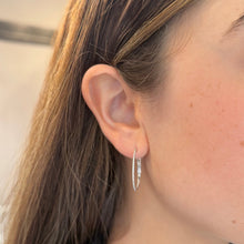 14K GOLD DIAMOND SMALL DALIA HOOPS