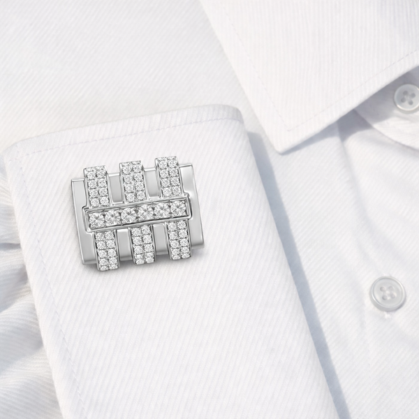 14K GOLD DIAMOND DAVE CUFFLINKS