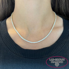 14K GOLD 11.00 CT LAB GROWN DIAMOND TENNIS NECKLACE