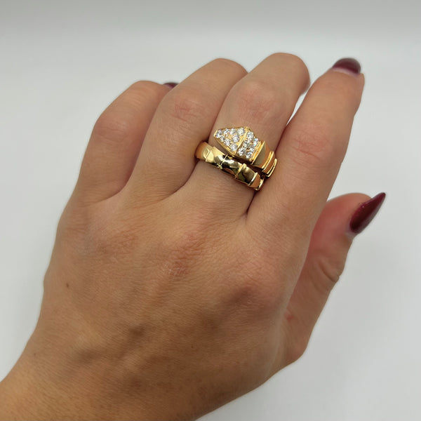 18K GOLD DIAMOND SASHA SNAKE RING