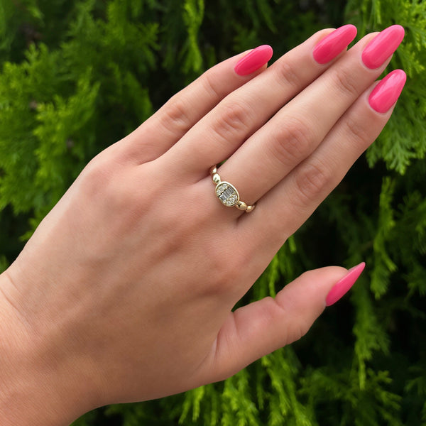14K GOLD DIAMOND ELSIE RING