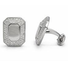 14K GOLD DIAMOND HUDSON CUFFLINKS