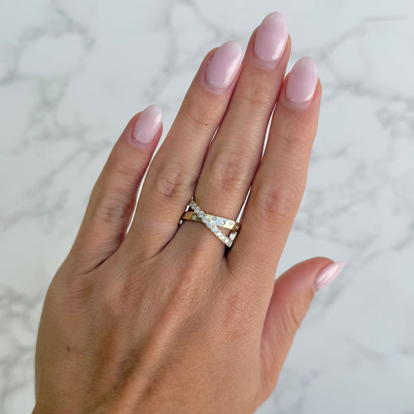 14K GOLD DIAMOND JENNY RING