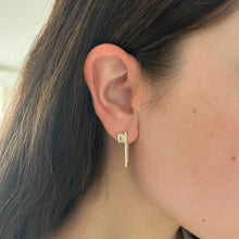 14K GOLD DIAMOND MAYA HOOPS