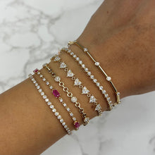 14K GOLD 1.88 CT DIAMOND BEZEL TENNIS BRACELET