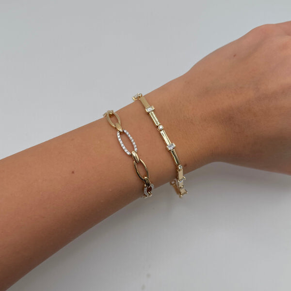 14K GOLD DIAMOND FRIEDA BRACELET