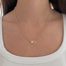 14K GOLD DIAMOND PINK SAPPHIRE SERENA NECKLACE