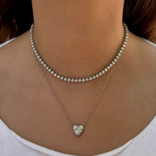 14K GOLD DIAMOND SASHA HEART NECKLACE