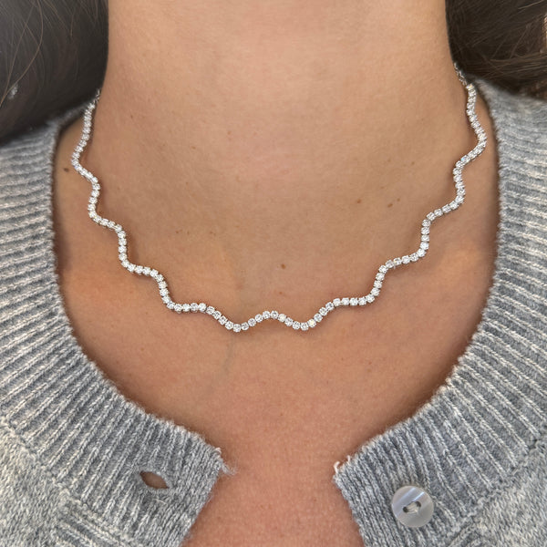 14K GOLD LAB GROWN DIAMOND JILLIAN TENNIS NECKLACE