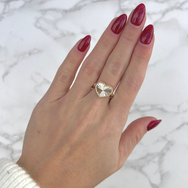 14K GOLD HATTIE HEART RING