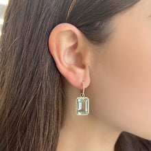 14K GOLD DIAMOND GREEN AMETHYST KIMMY EARRINGS