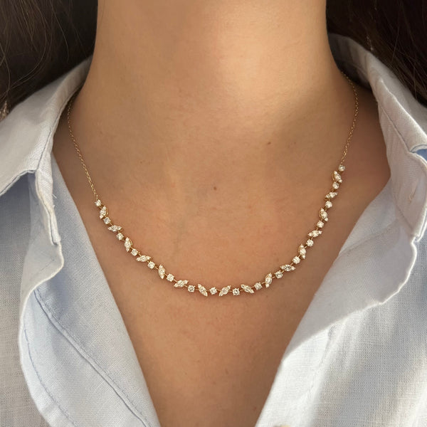 14K GOLD DIAMOND MIRI NECKLACE