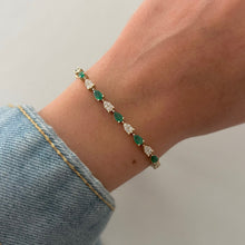 14K GOLD DIAMOND EMERALD BELLA BRACELET