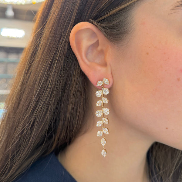 14K GOLD DIAMOND PERRI EARRINGS