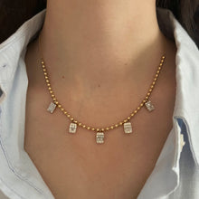 14K GOLD DIAMOND ORI RECTANGLE NECKLACE