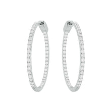 14K GOLD DIAMOND 1" KEKE HOOPS