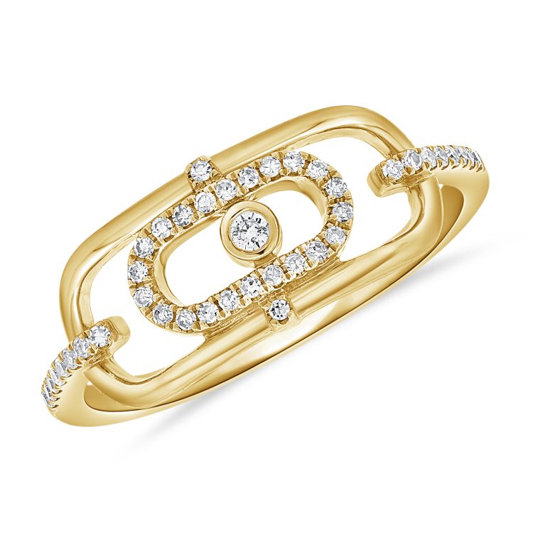 [ILYAND] 韓国ブランド☆14K GOLD☆Round Sliding Ring 14K GOLD DIAMOND HAVEN SLIDER RING – Jen K Online