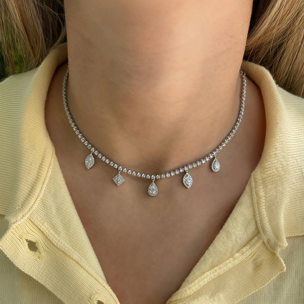 14K GOLD DIAMOND SARA NECKLACE