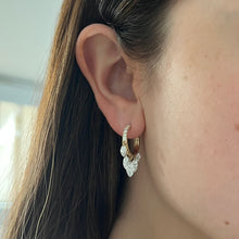 14K GOLD LAB GROWN DIAMOND STELLA HOOPS