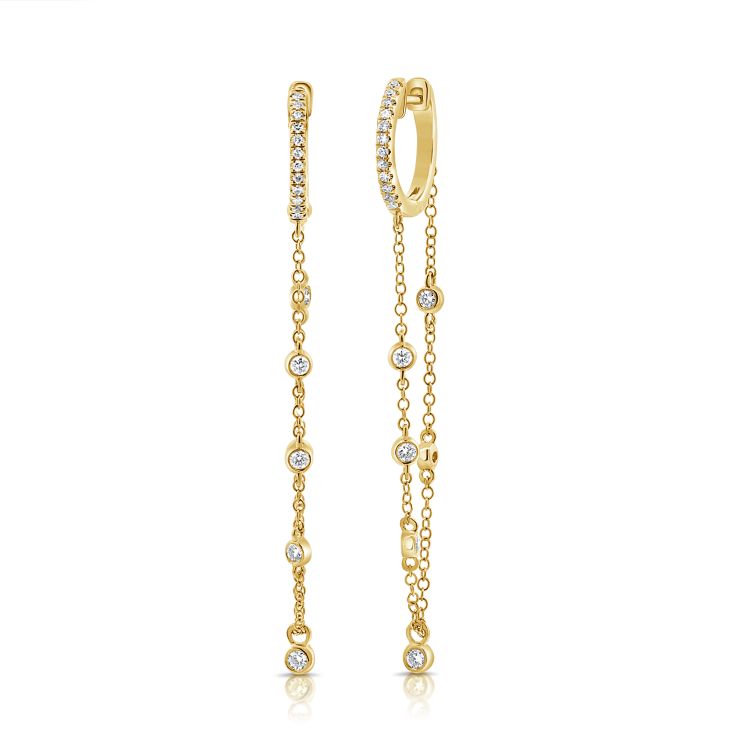 14K GOLD DIAMOND BRENT EARRINGS – Jen K Online