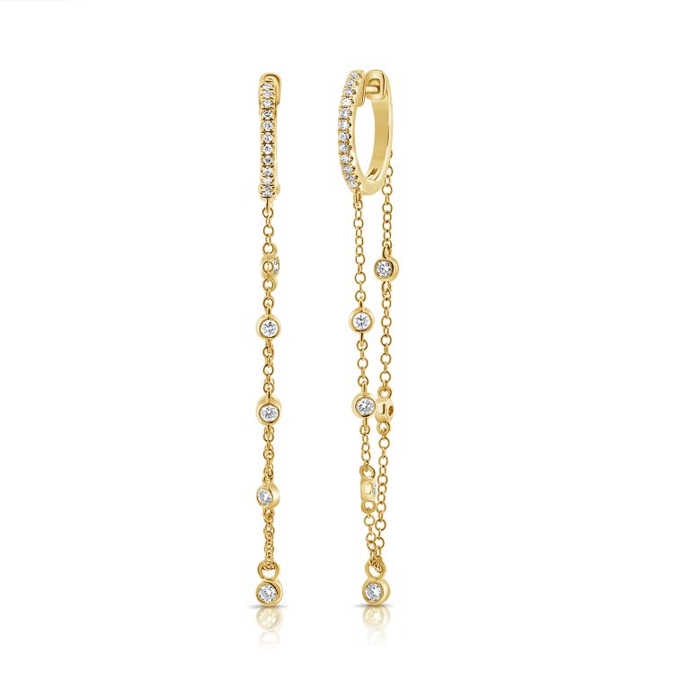 14K GOLD DIAMOND BRENT EARRINGS