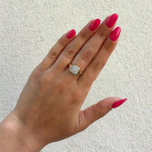 14K GOLD DIAMOND MEDIUM JESSIE CUSHION RING